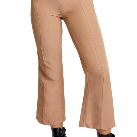 Elegant Women´s Cropped Flared Pants - Comfort with Zipper Pocket, Size 27,All Products : American Fashion Style Bags On Sale